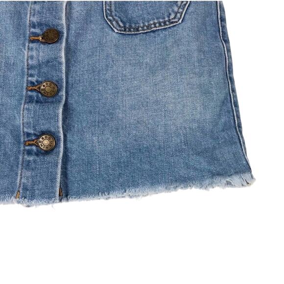 Urban Outfitters Denim Raw Hem Button Down Skirt - Picture 3 of 4